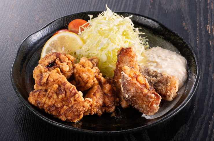 チキンとカレイの黒酢南蛮定食　セット　+250円