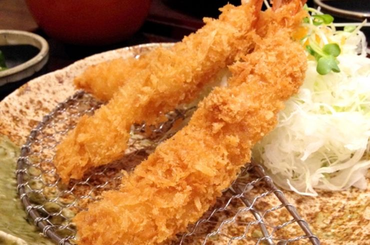 天使海老のフライ定食　セット　+250円